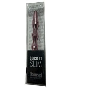 Damsel in Defense Sock It Slim Metallic Pink Personal Safety Keychain Tool NIB